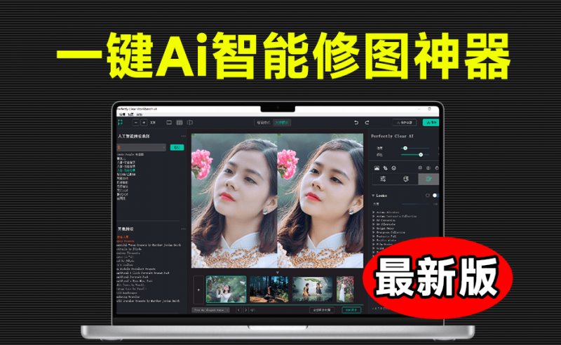 完全不懂PS,也能用AI自动修出大片!全自动、批量、智能修图,Ai后期调色修图 Perfectly Clear WorkBench